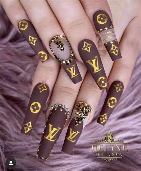 lv nagelstickers|30 Best LV Nail Design Ideas You Should Check .